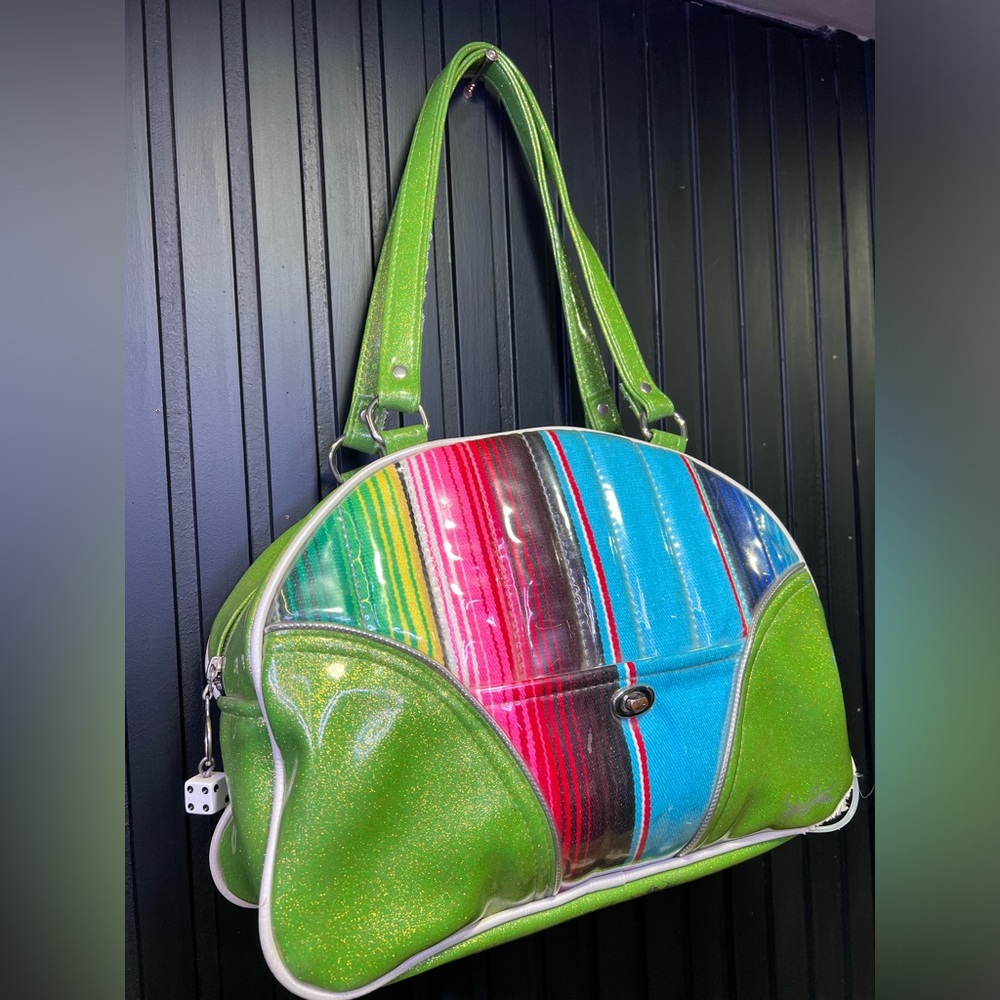 Trophy Queen lime green shoulder bag